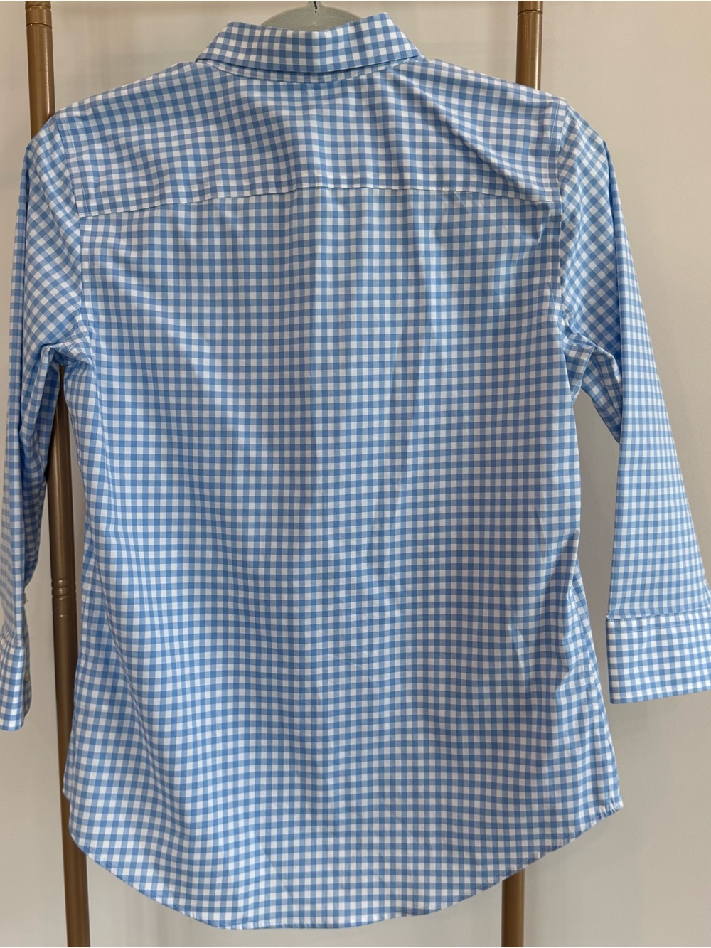 Ralph Lauren Blue & White Gingham Button-Down Shirt - Picture 6 of 7